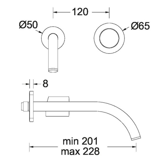 167954-100 ELETTA TECNO CHROME ΔΙΑΣΤΑΣΕΙΣ